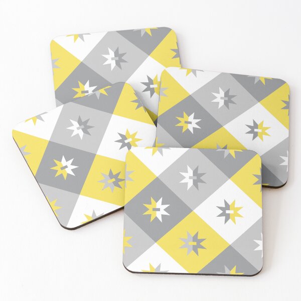 Item preview, Yellow and grey geometric pattern designed and sold by EvieWoj.