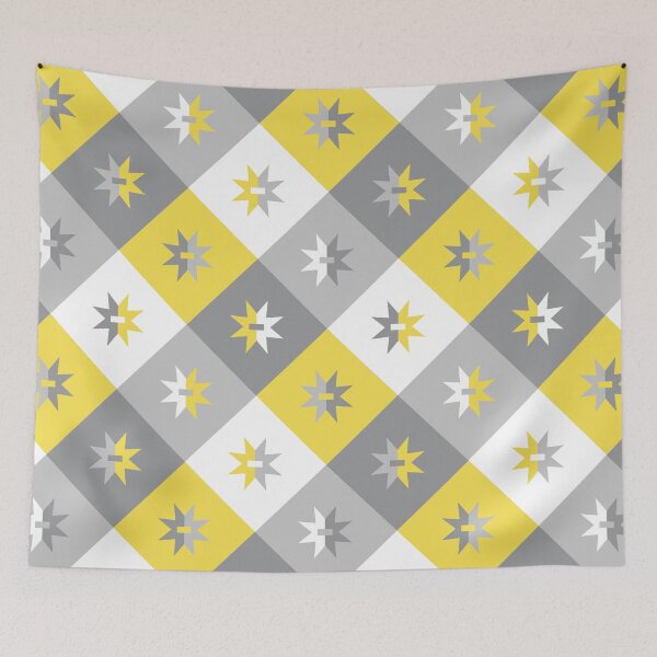 Item preview, Yellow and grey geometric pattern designed and sold by EvieWoj.