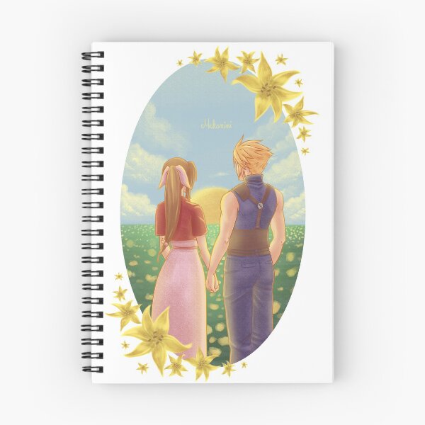 Item preview, Final Fantasy VII - Sunrise - Cloud & Aerith designed and sold by Makanani.