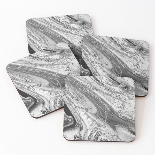 Item preview, Silver Metallic Abstract Art designed and sold by ReesDesigns.