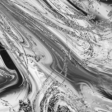 Artwork thumbnail, Silver Metallic Abstract Art by ReesDesigns