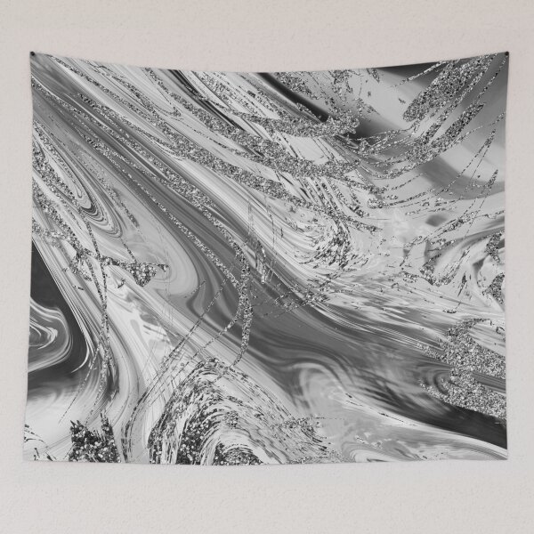 Item preview, Silver Metallic Abstract Art designed and sold by ReesDesigns.