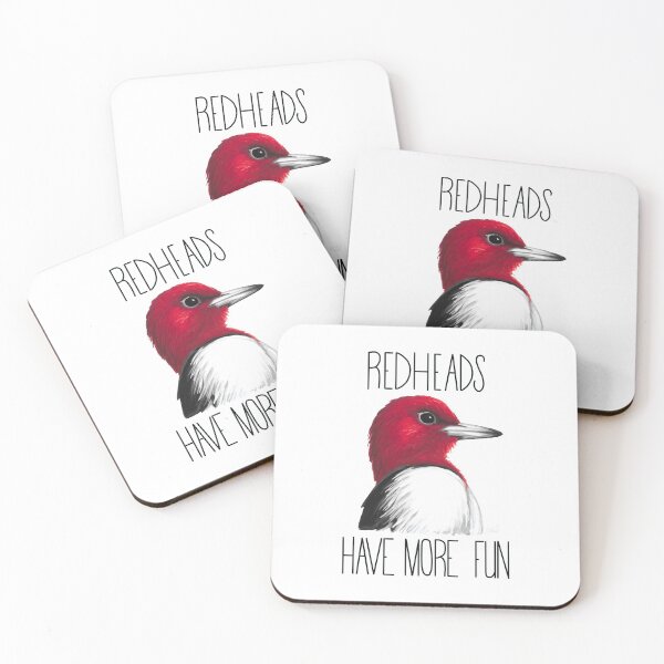 Item preview, Redheads Have More Fun (Red-headed Woodpecker) designed and sold by LauraWolfArtist.