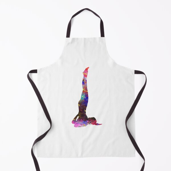 Item preview, Supported Shoulder Stand 187 Watercolor Map Yoga Q designed and sold by vividpixelusa.
