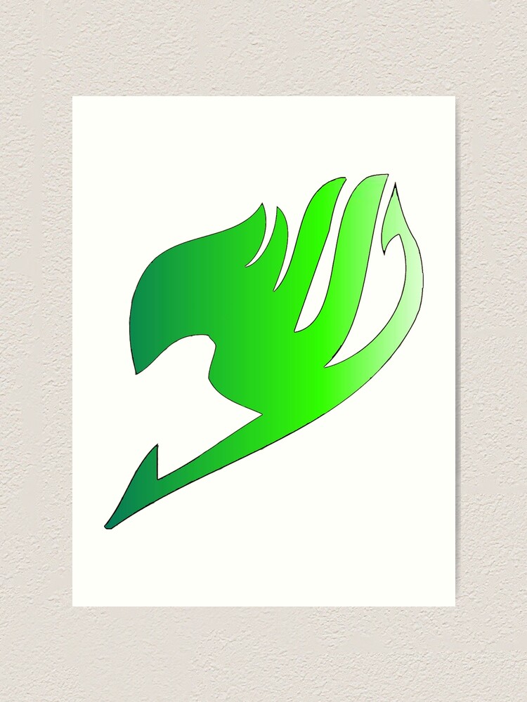 Fairy Tail Green Fade Symbol Art Print By Secarus Redbubble