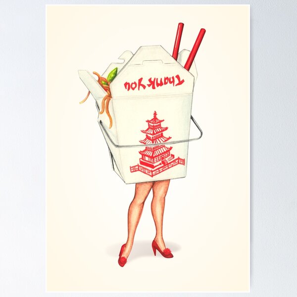 Item preview, Chinese Takeout Pin-Up designed and sold by Kelly  Gilleran.