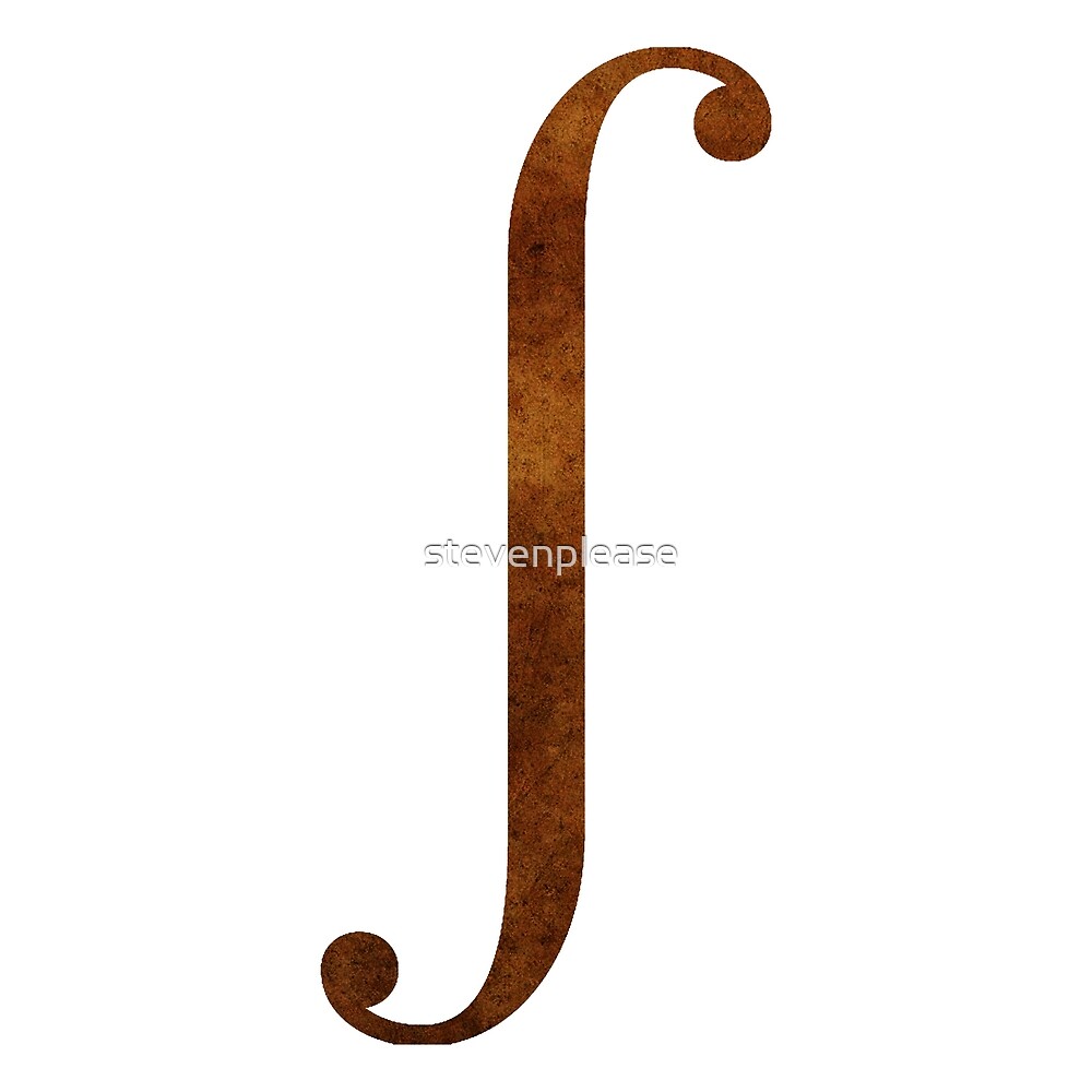  Bronze Integral Symbol By Stevenplease Redbubble