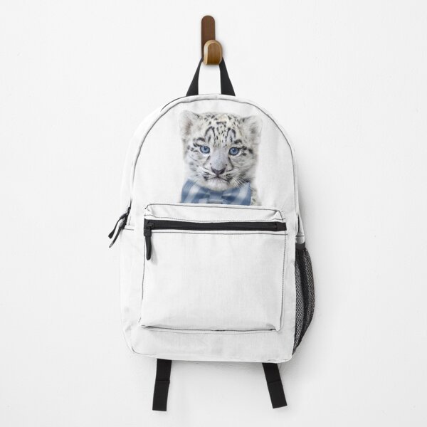 Item preview, Baby Snow Leopard With Bow Tie, Baby Animals Art Print by Synplus designed and sold by synplus.