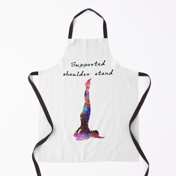 Item preview, Supported Shoulder Stand 186 Watercolor Map Yoga Q designed and sold by vividpixelusa.