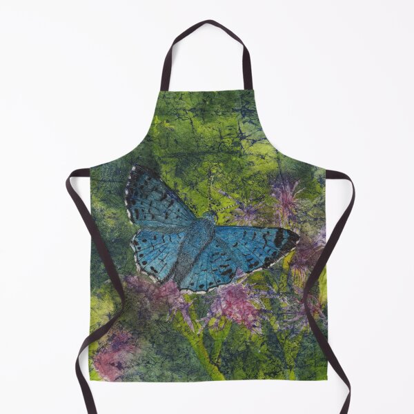 Item preview, Blue Metalmark Butterfly Watercolor Batik designed and sold by The Elderberry Blossom.