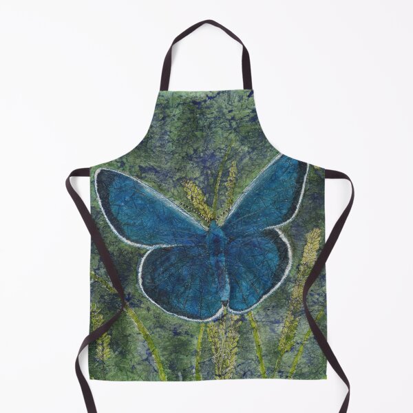 Item preview, Blue Karner Butterfly Watercolor Batik designed and sold by The Elderberry Blossom.