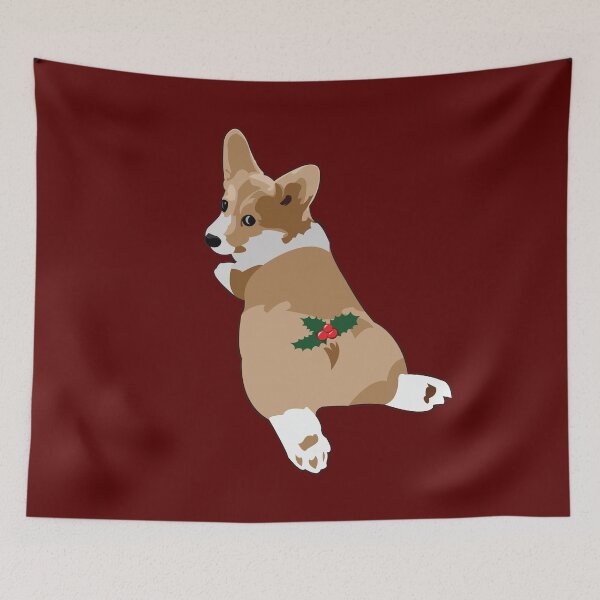 Item preview, Corgi with some mistletoe designed and sold by Kaleb Ahrens.