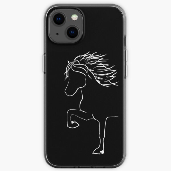 King Kolbi Dark Stylish Icelandic Horse Merch for Horse lovers iPhone Soft Case