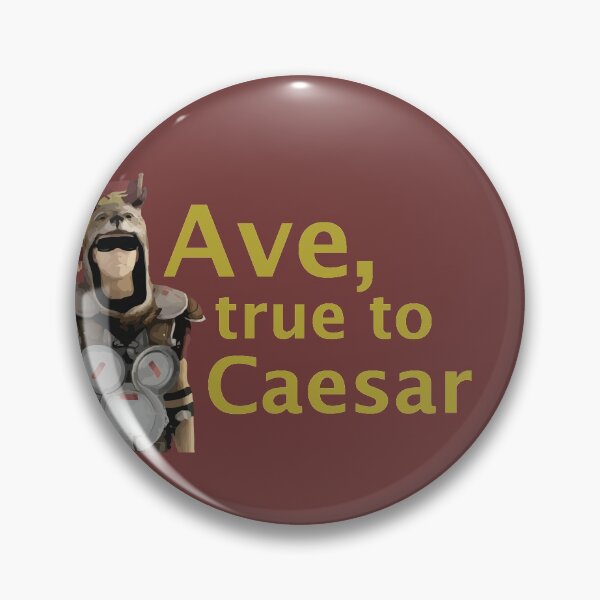 Item preview, Ave, true to Caesar (Yellow on Red) designed and sold by Mercatus.