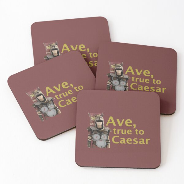 Item preview, Ave, true to Caesar (Yellow on Red) designed and sold by Mercatus.