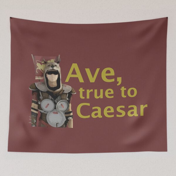 Item preview, Ave, true to Caesar (Yellow on Red) designed and sold by Mercatus.