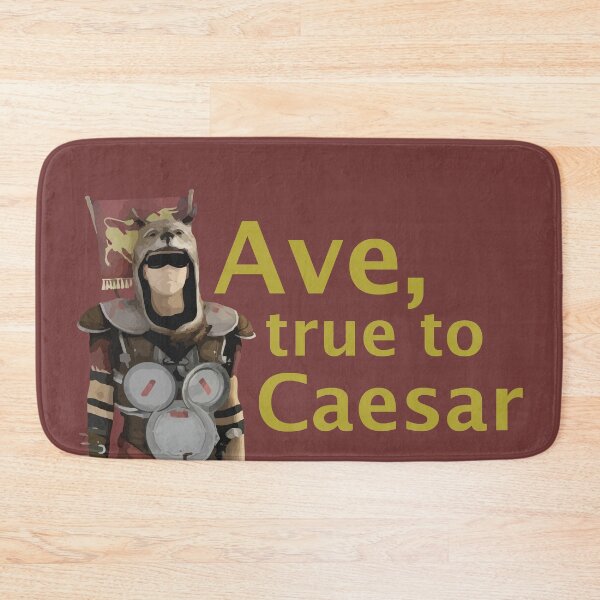 Item preview, Ave, true to Caesar (Yellow on Red) designed and sold by Mercatus.