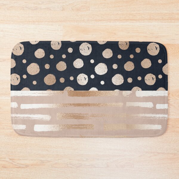 Item preview, Gold Stripes and Dots in Navy and Gold Horizontal Contrasting Patterns  designed and sold by squishyrainbow.