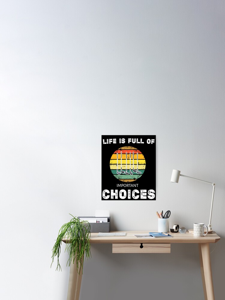 Funny Life is Full Of Important Choices Golf Gifts' Sticker