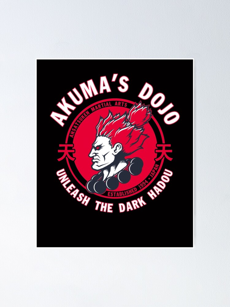 Akuma Street Fighter Poster Kanji Art Board Print for Sale by