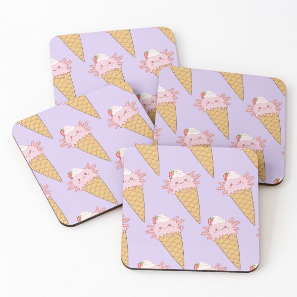 Item preview, Strawberry Axolotl Ice Cream designed and sold by ElectricFangs.