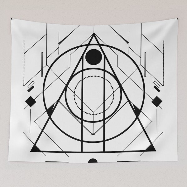 Item preview, Black spaceship abstract geometric designed and sold by Carolina Salazar.