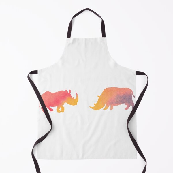 Item preview, Orange Watercolor Rhinoceros designed and sold by Hedda Young.