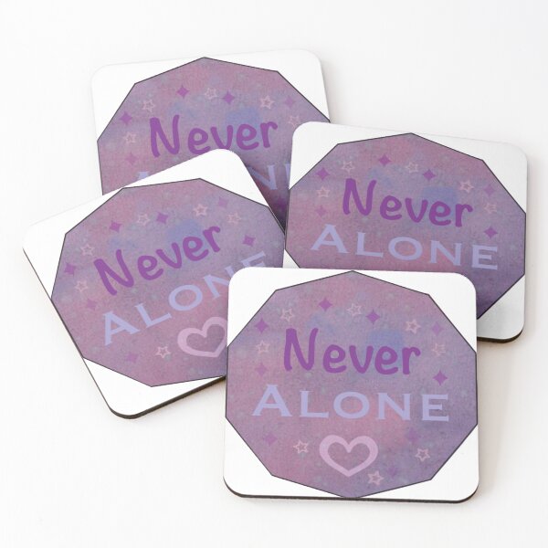 Item preview, JW stickers - Never Alone - galaxy style designed and sold by Shutterbunny Art & Creative.