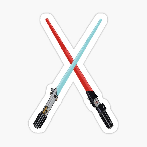 anakin’s dueling lightsabers Sticker