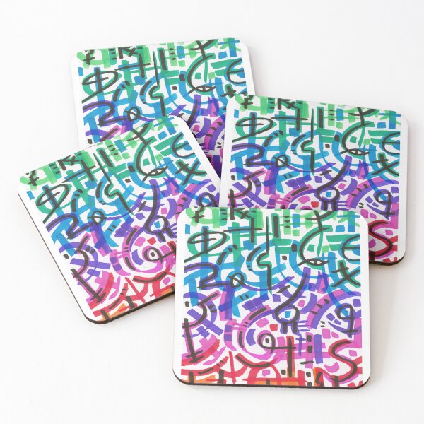 Item preview, Abstract Colorful Doodle Pattern designed and sold by kattvalk.