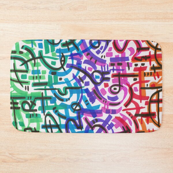 Item preview, Abstract Colorful Doodle Pattern designed and sold by kattvalk.