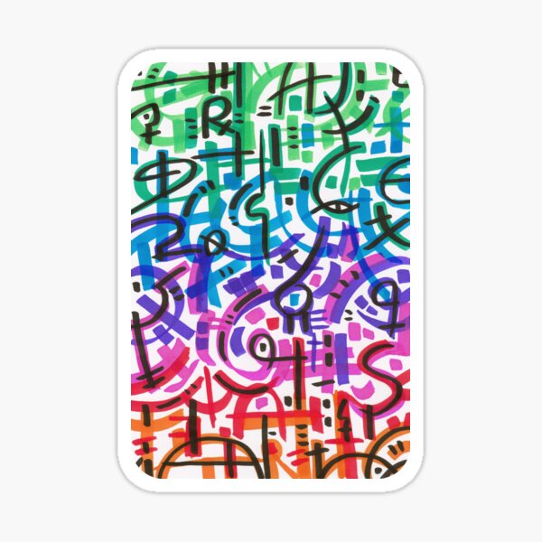 Item preview, Motif abstrait Doodle coloré designed and sold by kattvalk.