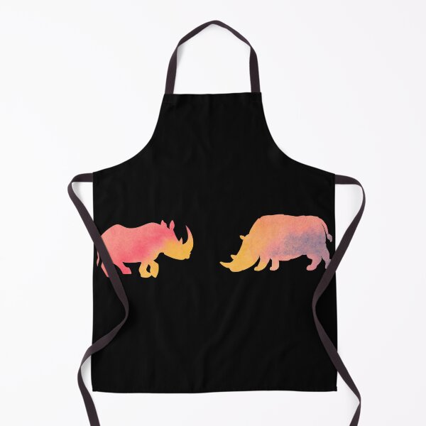 Item preview, Orange Watercolor Rhinoceros designed and sold by Hedda Young.