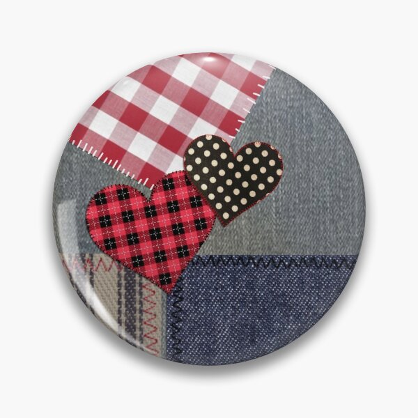 Item preview, Denim Lovin' Hillbilly Patriotic Patchwork Hearts designed and sold by Tree45.