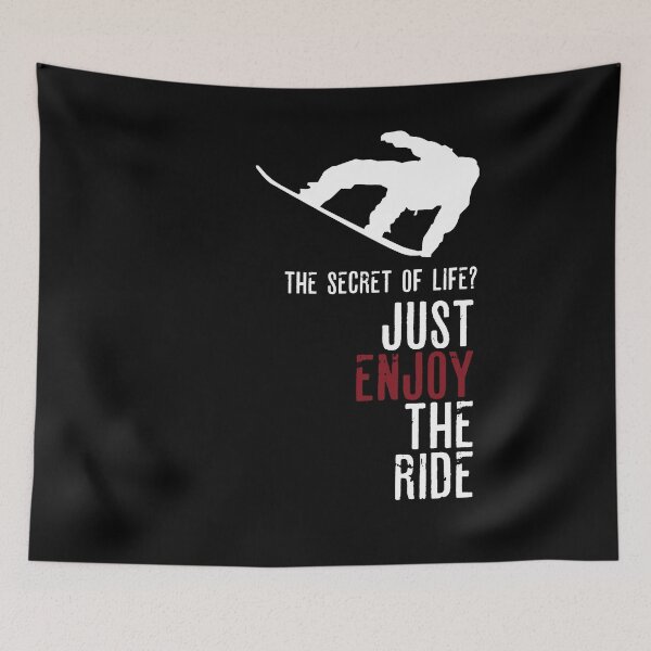 Item preview, Enjoy the ride snowboad gift for winter sports enthusiasts designed and sold by PlatonisDesign.