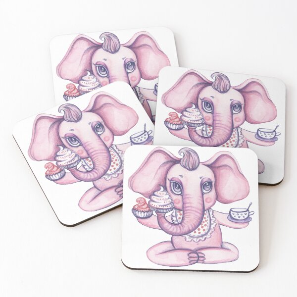 Item preview, Pink elephant at breakfast  designed and sold by zanbo.