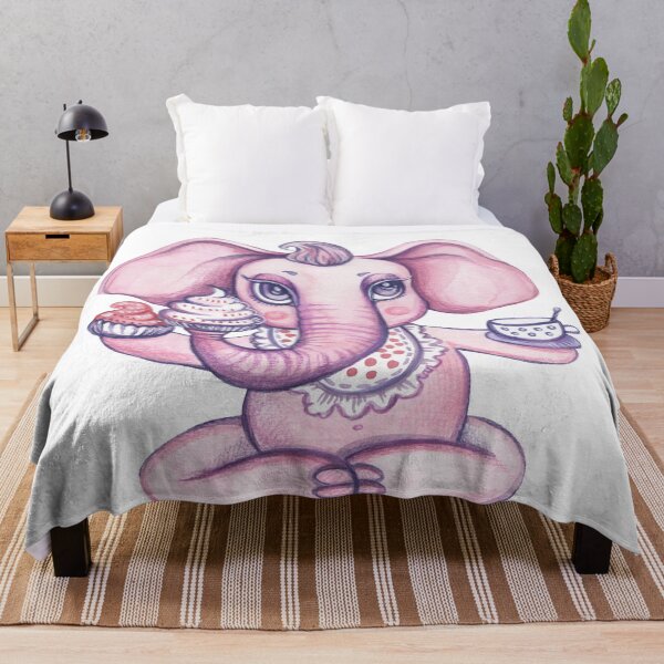 Item preview, Pink elephant at breakfast designed and sold by zanbo.
