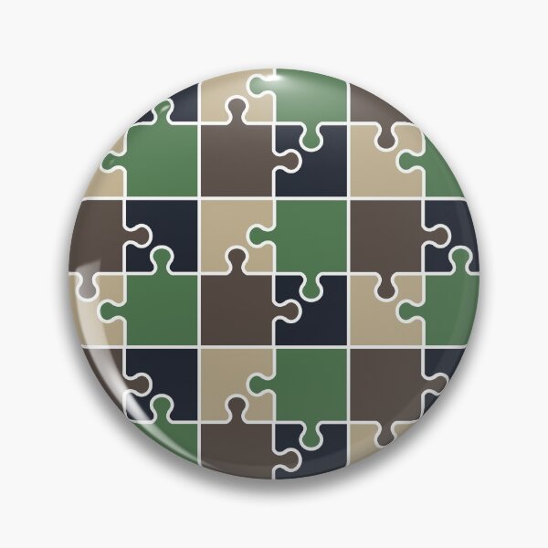 Aperçu de l'œuvre Motif de puzzle abstrait | Couleurs de camouflage créée et vendue par Petra Becker.