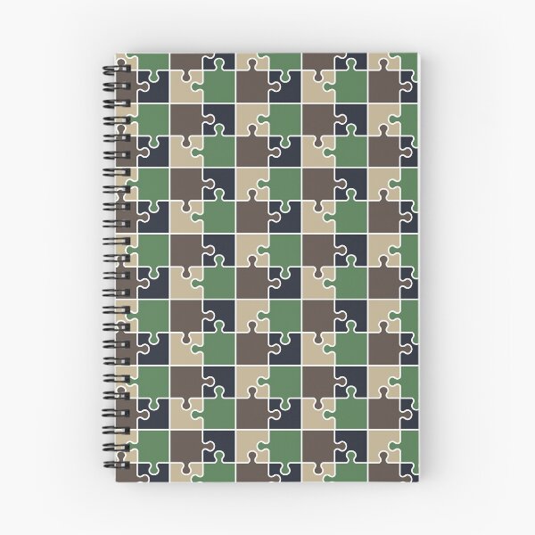 Aperçu de l'œuvre Motif de puzzle abstrait | Couleurs de camouflage créée et vendue par Petra Becker.