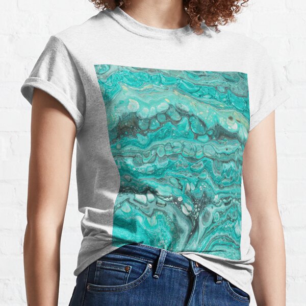 Green watercolor paint Classic T-Shirt
