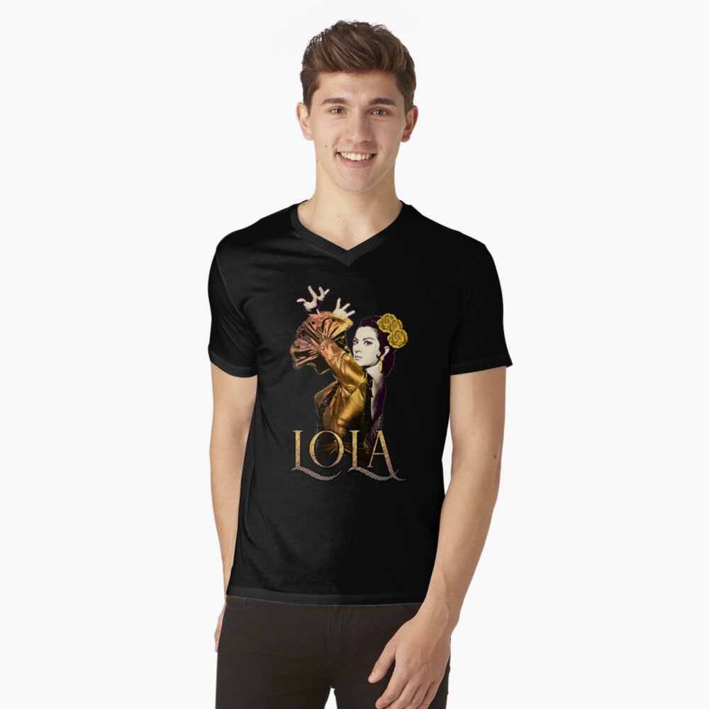 Vista previa del artículo con la obra «Camiseta de cuello en V», diseñado y vendido por danimota.