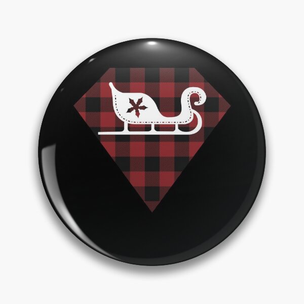 Item preview, Sleigh Plaid Pattern Logo Enblem Christmas designed and sold by RGVDesigns.