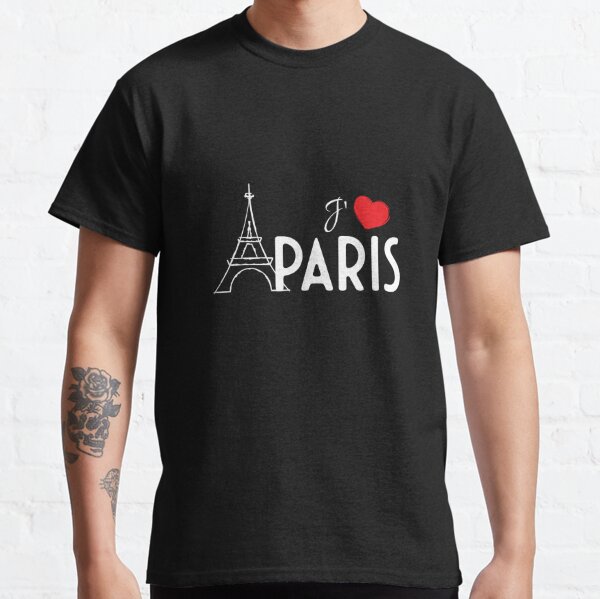 I Love Paris in White Classic T-Shirt