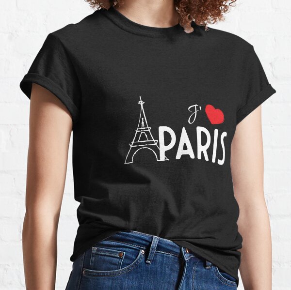 I Love Paris in White Classic T-Shirt