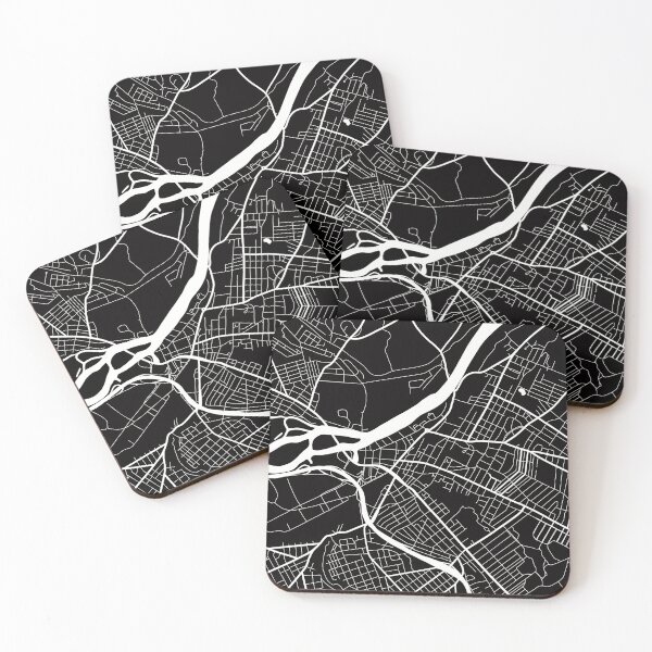 Item preview, Schenectady New York Map Line Art - Black Background designed and sold by Rachel McNeil.