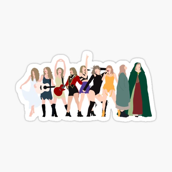 Taylor Swift eras incl evermore Sticker