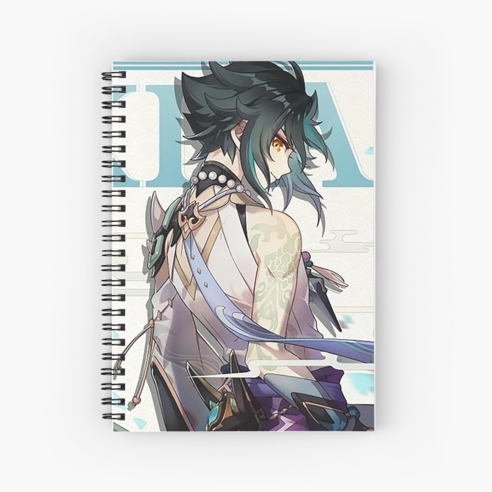 Cuaderno De Espiral Genshin Impact Arte Oficial Del Cumpleaños De Xiao 2020 De Krimsy 1063