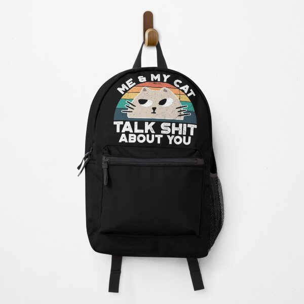 Item preview, Me And My Cat Talk Shit About You, Perfect Funny Gift Idea Retro Vintage for Cat Lovers for Her for Him designed and sold by Van-Tees.