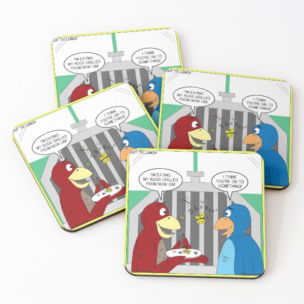 Item preview, Birds Discover Grilling designed and sold by Out to Lunch Cartoons and More.