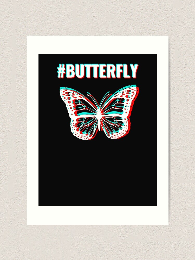 "tik tok one butterfly hbutterflys tattoos" Art Print for Sale by miroart Redbubble